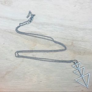 Silver Triangle Design Necklace